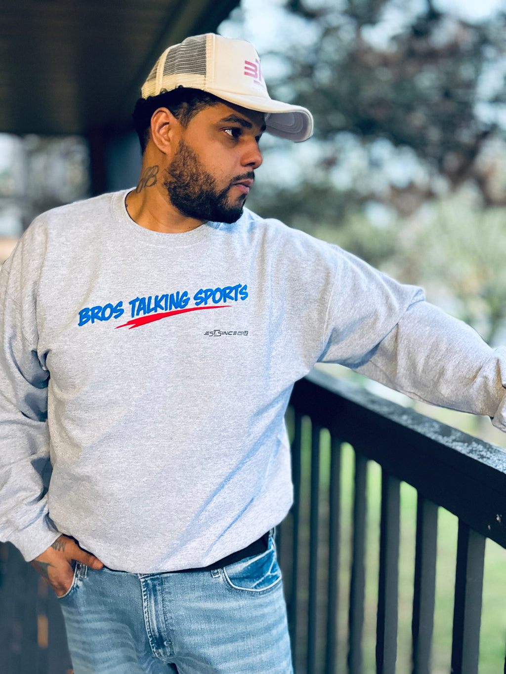 Classic grey crew neck | Bros Talking Sports