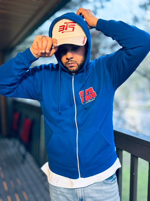 Bros Talking Sports Blue Zip-Up Hoodie
