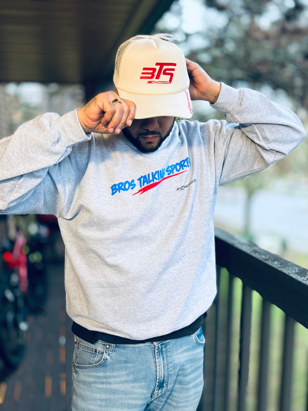 Classic grey crew neck | Bros Talking Sports